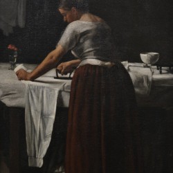 Woman ironing